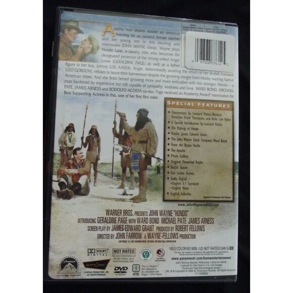 Hondo DVD John Wayne Special Collectors Edition Geraldine Page Ward Bond - Picture 2 of 4